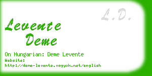 levente deme business card